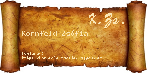 Kornfeld Zsófia névjegykártya